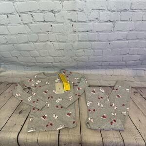 Petit Lem Holiday Winter Hats Mitten Socks Pajama Set